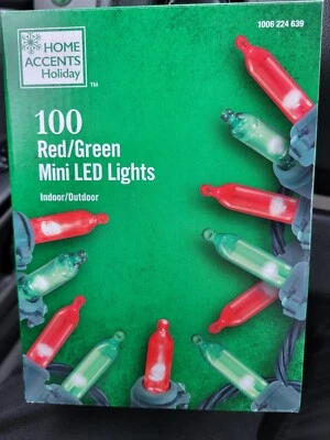 Red and Green LED Christmas Lights 100 Bulbs Count - Image 1 of 4