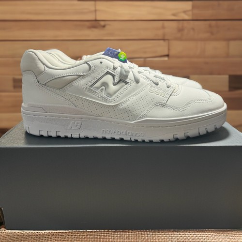 New Balance 550 USA Triple White BB550WWW basket vintage da uomo taglia 11 13