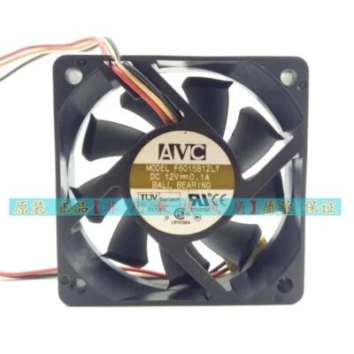 AVC F6015B12LY 6015 DC12V 0.1A 6cm 3-Wire Cooling Fan - Image 1 of 4