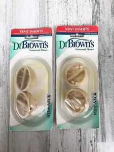 Lot Of 4 Vintage Dr Brown’s Wide Neck Bottle Vent Inserts Sealed - Picture 1 of 5