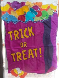 Trick or Treat Bag Applique Standard House Flag by Evergreen # 5443 - Picture 1 of 8