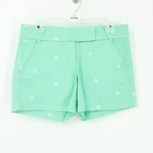 J.Crew bestickte maritim eingebrochene Baumwoll-Chino-Shorts mintgrün Damengröße 4 - Bild 1 von 4