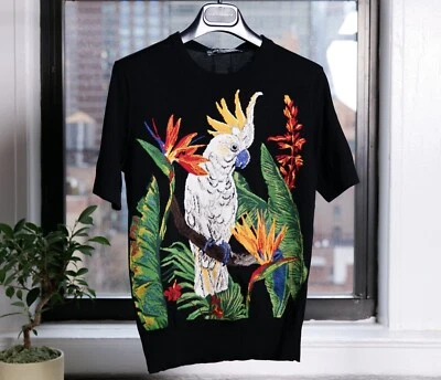 Top loro bordado negro Dolce & Gabbana (XS, IT36, venta al por menor 1575€) Foto 1 de 4