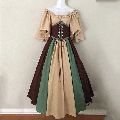 Renaissance Kleid Mittelalter Style - Elegantes Burgfräulein Kostüm Für Damen