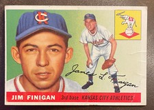 1955 Topps #14 Jim Finigan Kansas City Athletics
