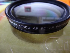 GENUINE NIKON CIRCULAR POLAR 62mm GLASS FILTER ORIGINAL CASE unmarked polariser - Picture 1 of 5