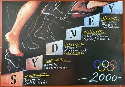 Affiche Polonaise SYDNEY 2000 Jeux Olympiques Sport Olympic Games GOROWSKI - Photo 1/3
