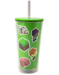 Botella de agua de paja verde Minecraft unisex niños - Imagen 1 de 8