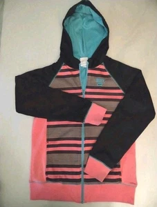 Nike Therma-Fit Jacket Girls Large Size 12-13 Full Zip Track Pink Blue - Picture 1 of 5