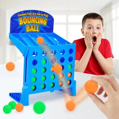 GB Bouncing Ball Shots Board Game Connect 4 In A Row Shots Game Kids Toy Gift - Image 1 of 4
