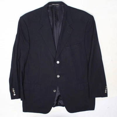 Blazer Corneliani Para Hombres 40R Chaqueta de Lana Azul Marino Sólido 3 Botones Abrigo Deportivo Italia Foto 1 de 4