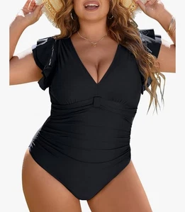 Blooming Jelly Women's Plus Size Swimsuit One Piece Tummy Control Bathing Suit M - Picture 1 of 3
