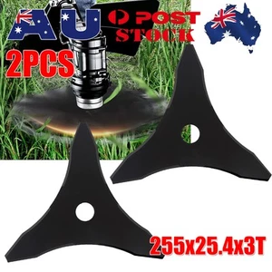 2X 3 Tooth Brush Cutter Brushcutter Trimmer Steel Blade Trimmer Strimmer Mower G - Picture 1 of 8