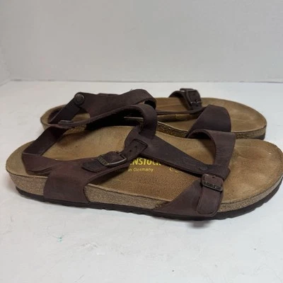 Sandálias Birkenstock ODESSA HABANA conforto alça no tornozelo marrom feminina 9 UE 40 - Imagem 1 de 4