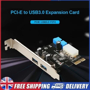 USB 3.0 PCI-E Expansion Card Adapter 2 Port USB Hub 20pin PCI Express Riser Card - Afbeelding 1 van 8