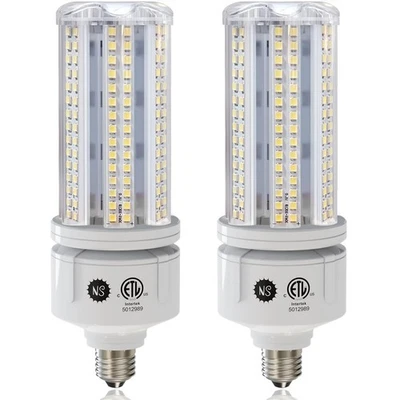 2 Pack 7530 Lumen A19 60W LED Corn Light Bulbs E26 Medium Base 6500K Cool Whi... - Image 1 of 4