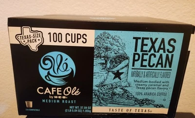 H‑E‑B HEB 100 cups Texas Pecan CAFE Ole’ by H E B Medium Roast