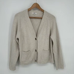 Uniqlo Suéter Mujer Extra Grande Marfil Hilo Souffle Cárdigan Corto Acrílico - Imagen 1 de 6