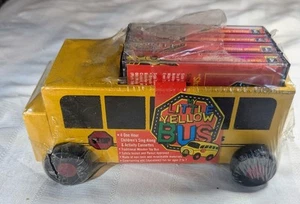 Wooden "Little Yellow Bus" with Audio Cassette Tapes -NEW & partially sealed - Picture 1 of 6