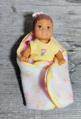 Vintage Barbie Baby Krissy African American Vintage Doll Molded Hair w/ Blanket  - Image 1 of 3