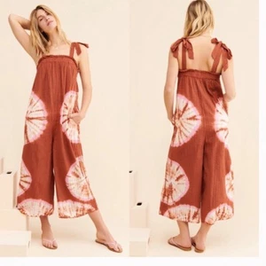 Nuevo con etiquetas Mono The Odells Anthropologie Josephine Pierna Ancha Tie Dye Pequeño - Imagen 1 de 7