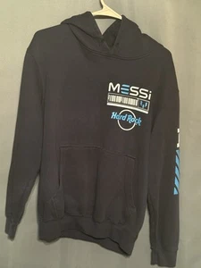 Hard Rock Cafe Lionel Messi Hoodie Mens Navy Soccer Jacket Small - Picture 1 of 11