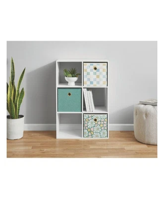 Новый Mainstays 6 кубический органайзер для хранения, белый - Изображение 1 из 2