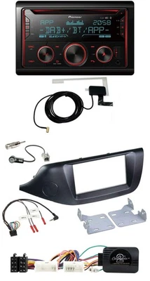 Pioneer 2DIN Lenkrad DAB USB CD Bluetooth Autoradio für Kia Ceed ab 2012 schwarz - Bild 1 von 4