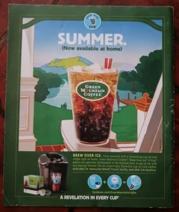 Green Mountain Coffee Keurig café helado y suplemento de alivio articular n.º 7 2012 anuncios - Imagen 1 de 2