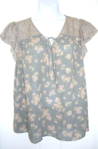 Blusa para mujer DR2 talla 2X gorra mangas con volantes femenina escote en V con corbata - Imagen 1 de 4