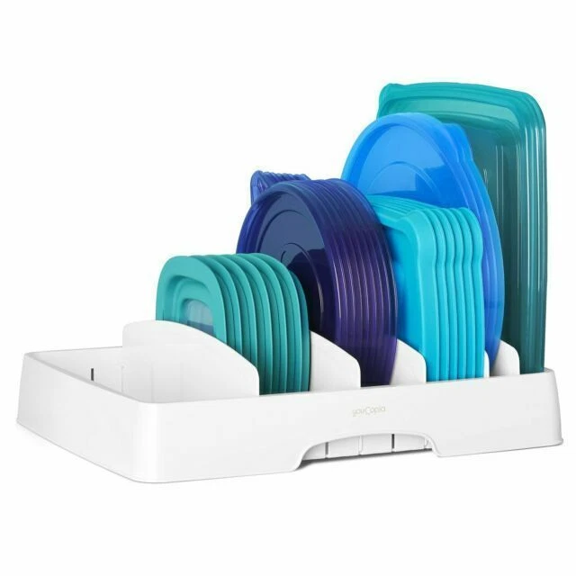 YouCopia 50100 StoraLid Food Container Lid Organizer, Large - White