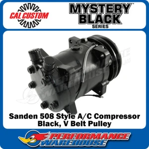 Sanden 508 Style A/C Compressor Black Housing, V Belt Pulley - Picture 1 of 3