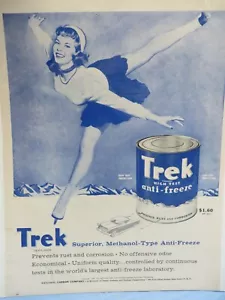 Vintage Magazine Page Ad Ice Skater Trek Antigelo - Foto 1 di 3