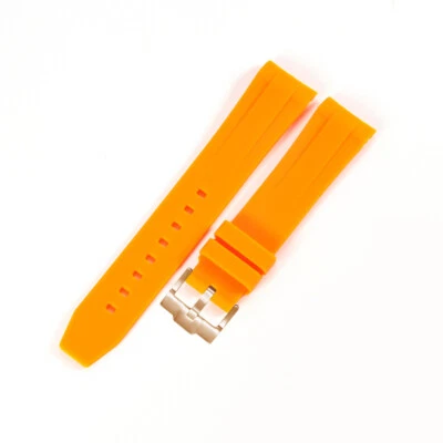 Correa de reloj de goma de silicona curvada de alta calidad para hombre Buzo 20 mm se adapta a Rlx Foto 1 de 4