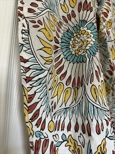 Venti 6 Wide Leg 100% Linen Stretch Waist Floral Palazzo Flood Pull On Pants S - Picture 1 of 24