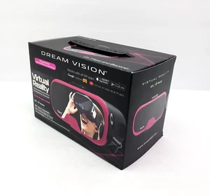 Dream Vision Black Pink Plug and Play Virtual Reality Smartphone Headset - Picture 1 of 4