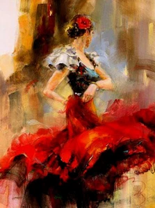 Full drill 5D Diamond Painting Ballet Dancer Dance Embroidery Home Decor DIY - Picture 1 of 6