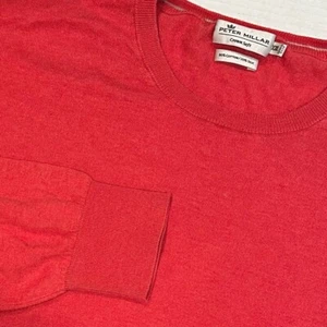 Peter MIllar Crown Soft Cotton Silk Blend Sweater Men's XXL Orange Golf Casual - Picture 1 of 6