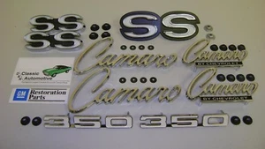 1968 Camaro 350 RS Emblem Kit + Fastener 350 Rally Sport Grille 35PC GM LICENSED - Picture 1 of 6