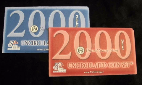2000 Uncirculated Mint Set * Philidelphia & Denver * 20 Coins * Great Gift! Cover