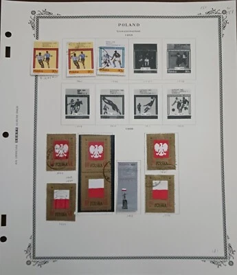 POLÔNIA - 1966 - LOTE DE SELOS NA PÁGINA DO ÁLBUM - MH E USADO - Imagem 1 de 3