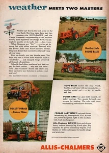 Allis Chalmers WD-45 1956 tractor anuncio a color original - Imagen 1 de 1