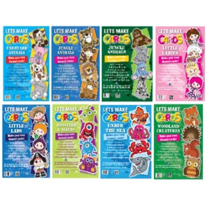 Lets Make Cards Kits Animals Characters Childrens Card Making Crafts Activities - Picture 1 of 9