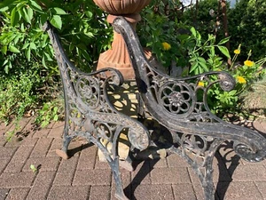 Antike Gartenbank Seitenteile PAAR Eisenguss - Bild 1 von 5