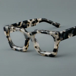 Vintage Square Eyeglass Thick Frames Retro Concise Glasses Fashion Unisex - Picture 1 of 19
