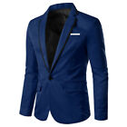 Mens Fashion One Button Long Sleeve Slim Blazer Jacket Casual Nightclub Outweat