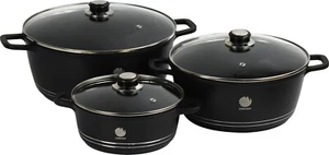 Die Cast Non Stick Induction Casserole Stockpot Set 3pc - 20-26-30cm Cooking Pan - Picture 1 of 11