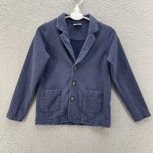 Hanna Andersson Cardigan Boys 130 8 Years Navy Button Up Chore Barn Jacket Comfy - Picture 1 of 12