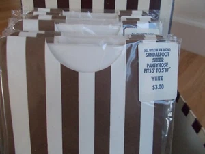 Henri Bendel VINTAGE NEW Sandalfoot Sheer Pantyhose White 5’ To 5’10” lot - Picture 1 of 4
