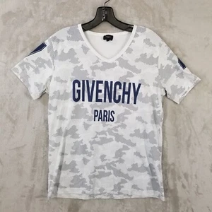 Givenchy Paris Tee Shirt Women Large Digital Camouflage V Neck All Over Print - Picture 1 of 10